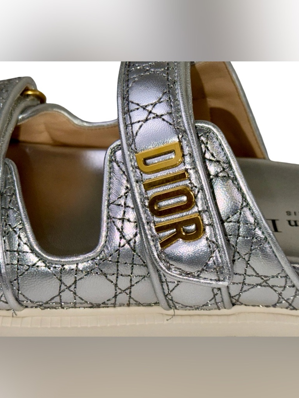 “DIOR OR “DIORACT SANDALS IN SILVER - Picture 5 of 10
